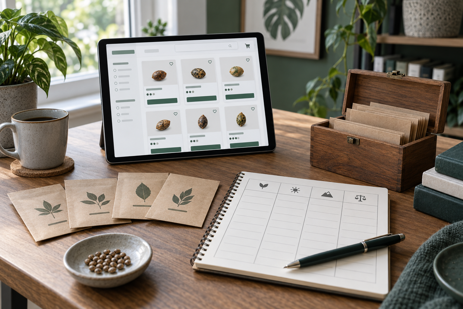 Cannabiszaden vergelijken voor Master of Seeds homepage en merk zo ziet de basis eruit